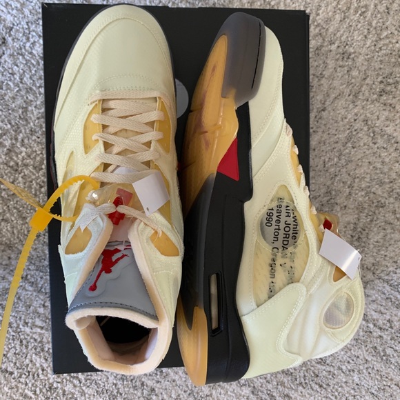 Jordan 5 x Off-White “Sail” main image 4